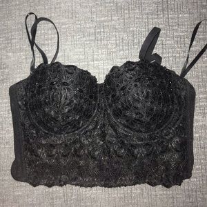 Windsor black lace bralette